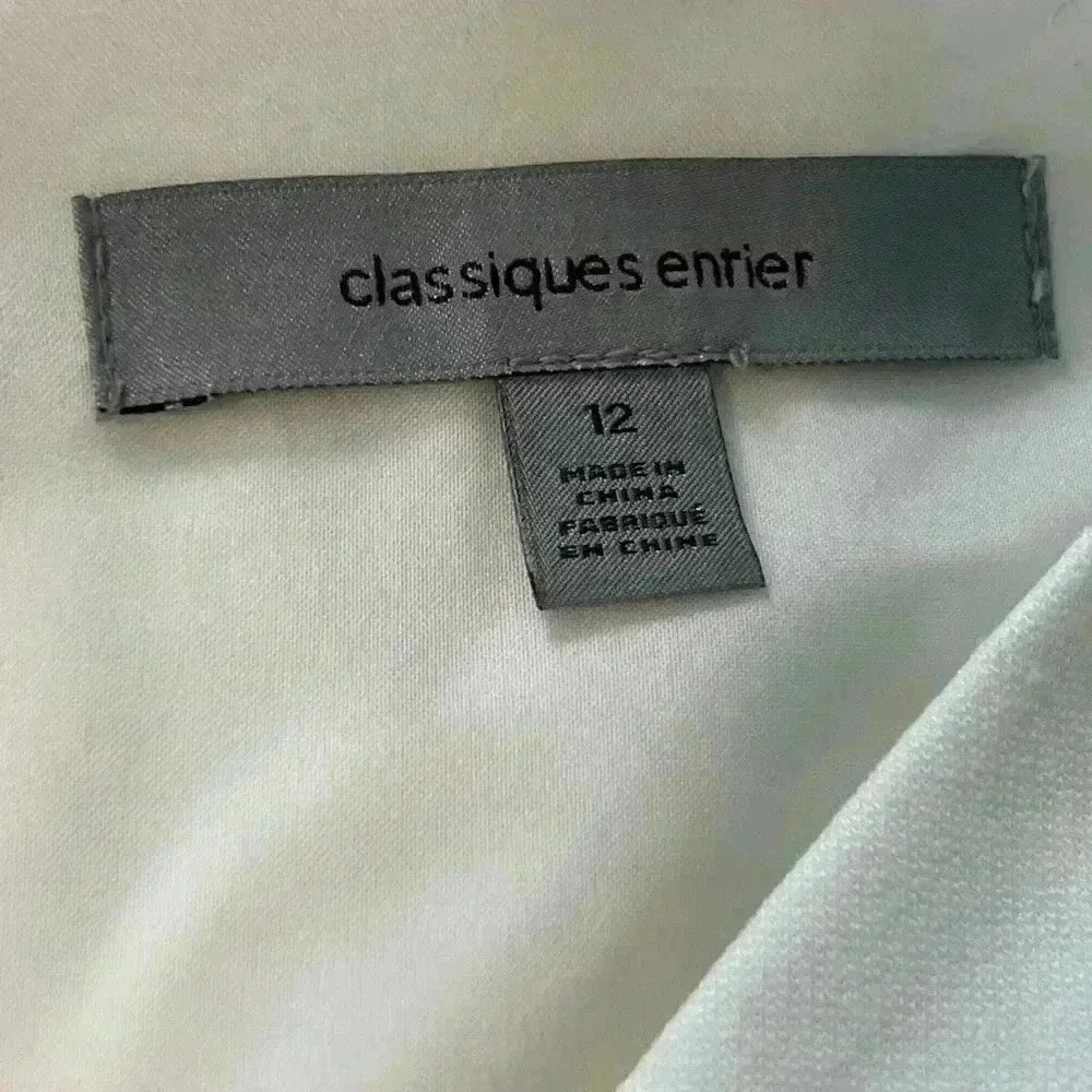 Classiques Entier Women’s size 12 White Pencil Dress. Cap sleeve. Double zip - Picture 8 of 15